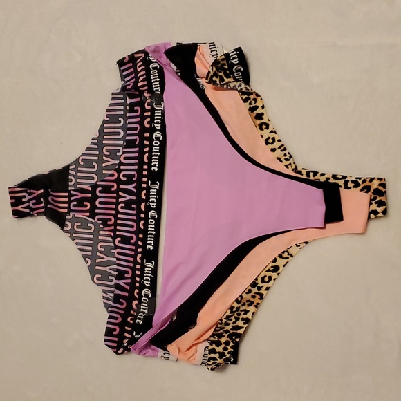 Juicy Couture Thong Panties 5 Pack Set - Picture 4 of 9